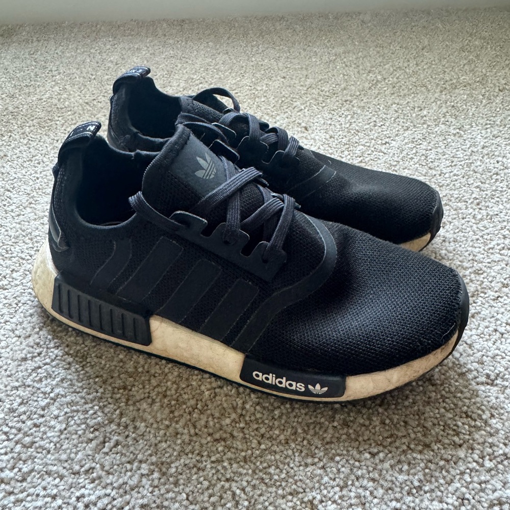 Adidas Boys Black and White Sneakers